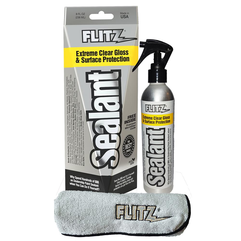 Flitz Sealant Spray Bottle w-Microfiber Polishing Cloth - 236ml-8oz