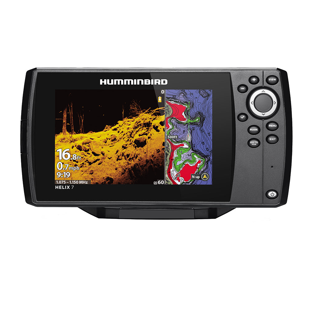 Humminbird HELIX® 7 CHIRP MEGA DI Fishfinder-GPS Combo G3 w-Navionics+ & Transom Mount Transducer