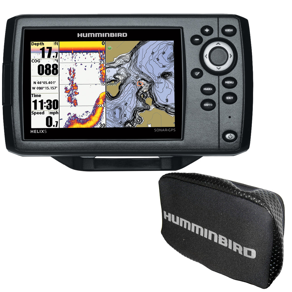 Humminbird HELIX® 5 CHIRP DI GPS G2 Combo w-Nav+ and Cover
