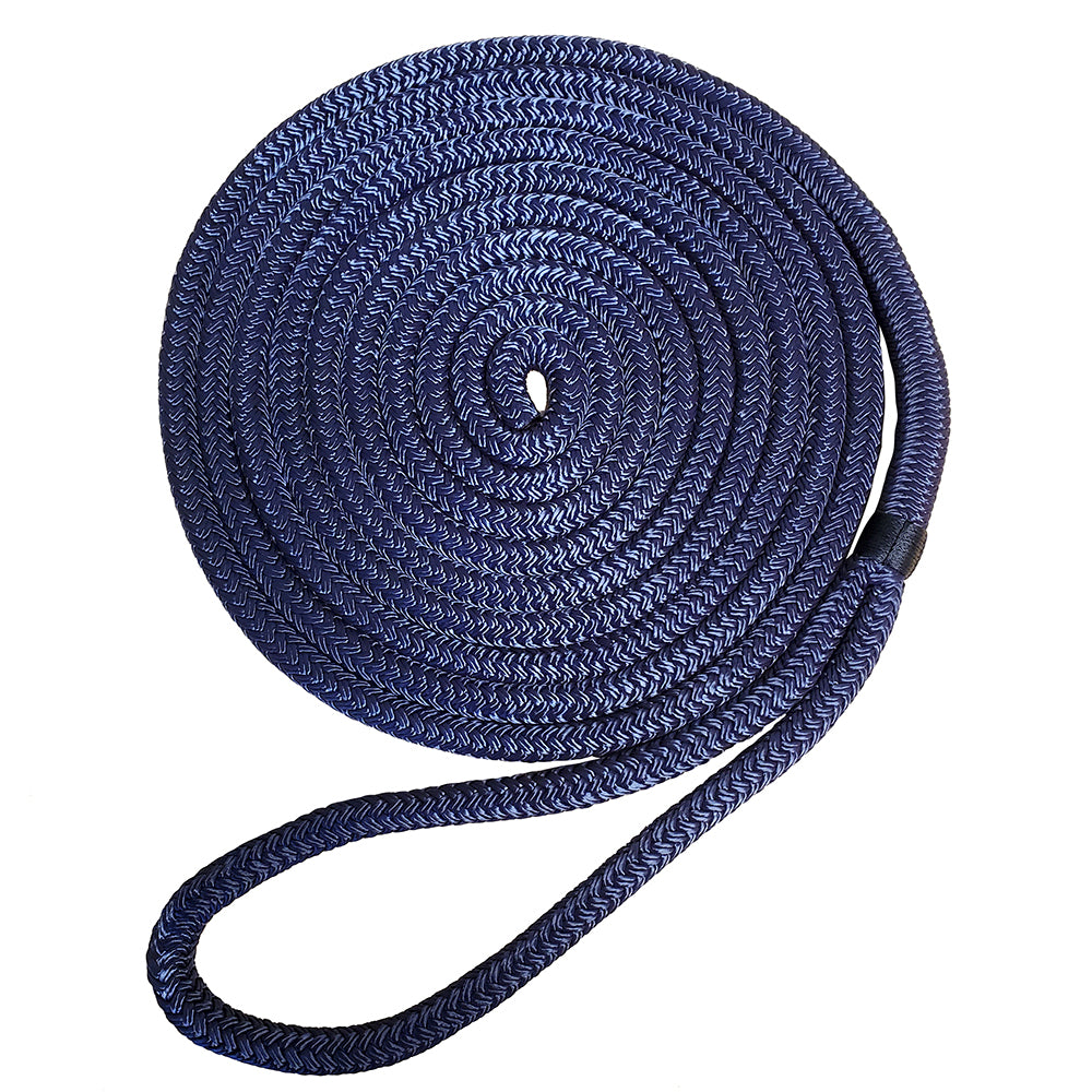 Robline Premium Nylon Double Braid Dock Line - 3-8" x 15' - Navy Blue