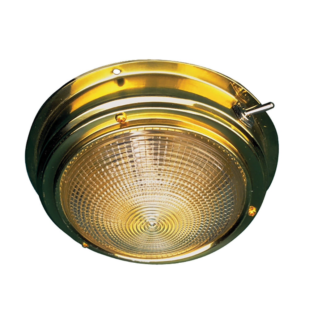 Sea-Dog Brass Dome Light - 4" Lens