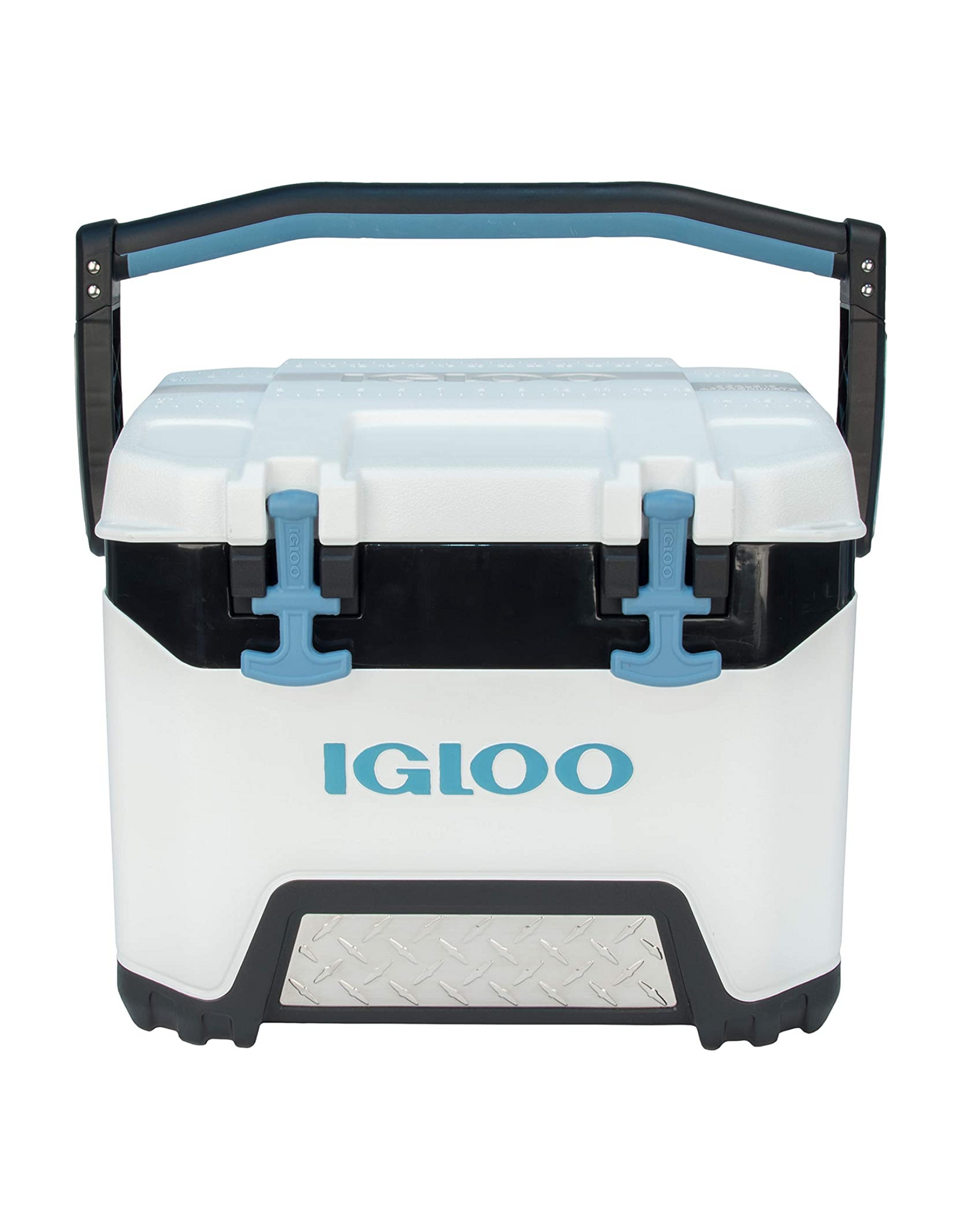 Igloo BMX 25 Quart Cooler with Cool Riser Technology, White/Blue