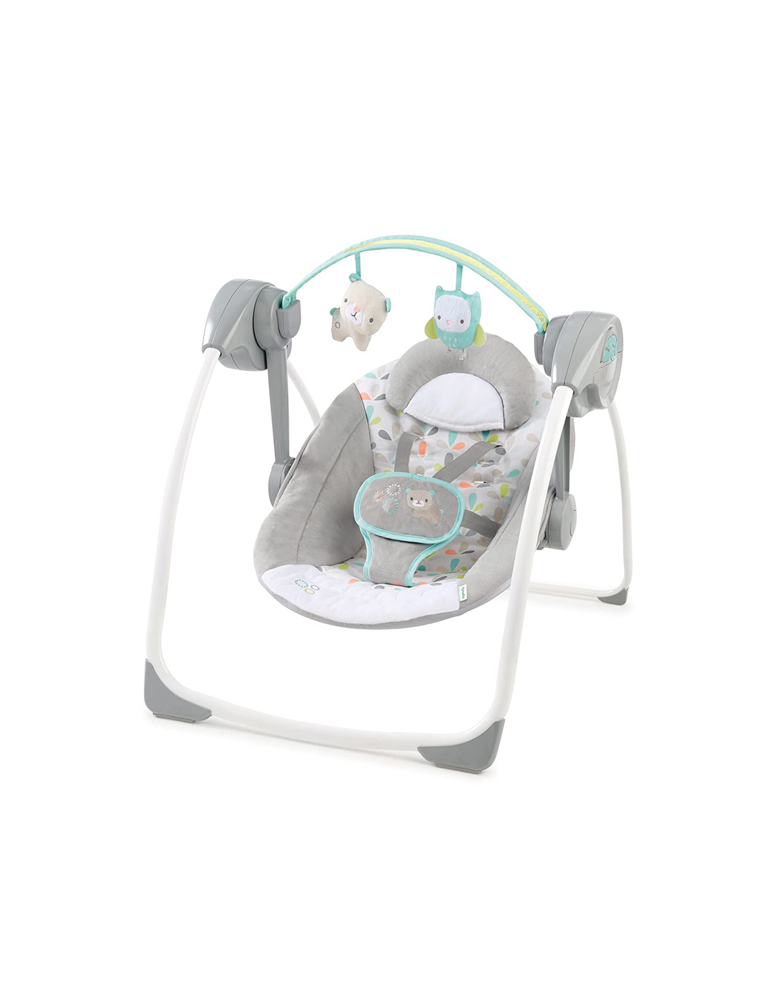 Ingenuity Comfort 2 Go Compact Portable 6-Speed Baby Swing with Music, Fanciful Forest