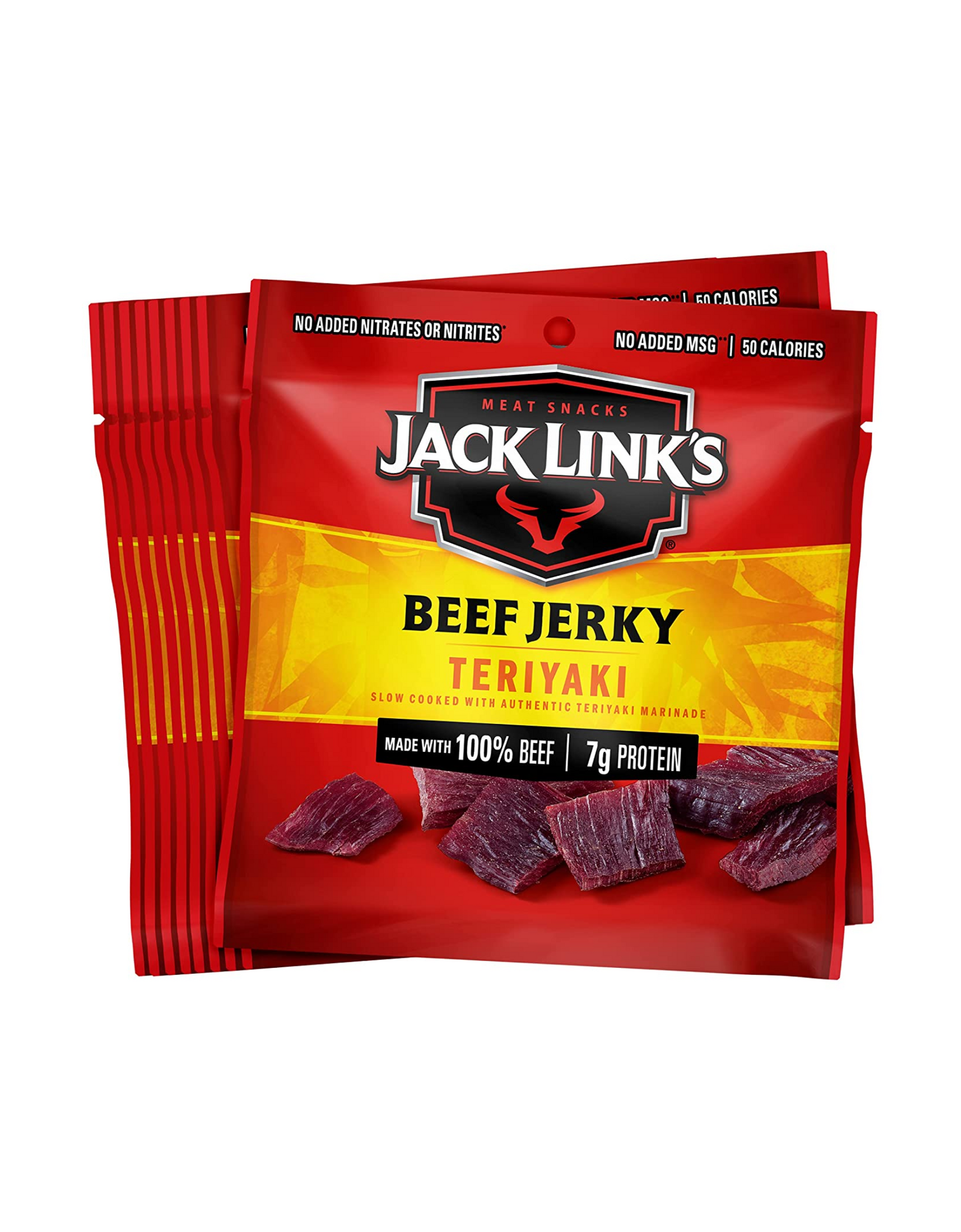 Jack Link's Beef Jerky, Teriyaki, Multipack Bags, Ready to Eat - 7g of –  AERii