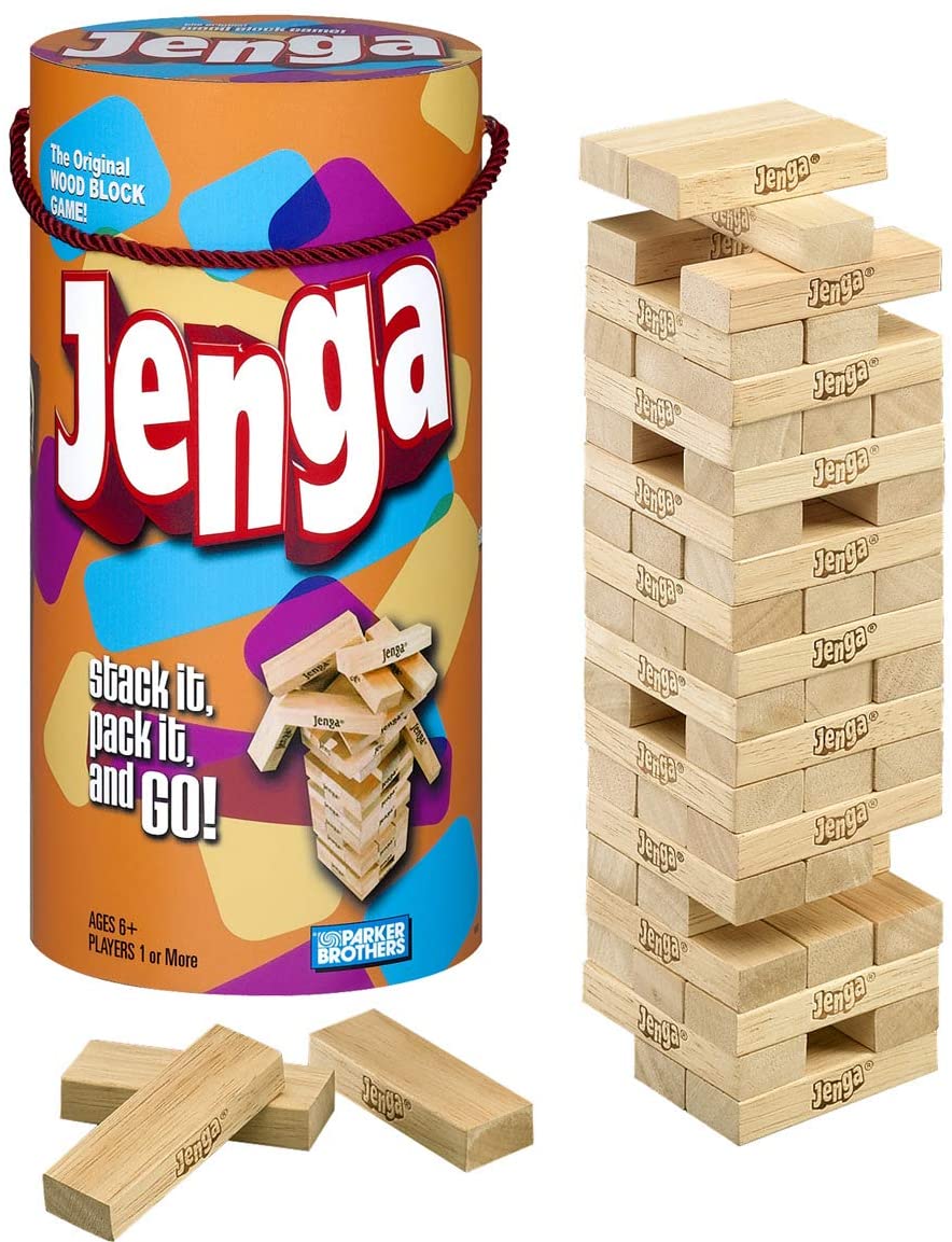 Jenga Game Wooden BlocksStacking Tumbling Tower Game - for Ages 6 Years and Up