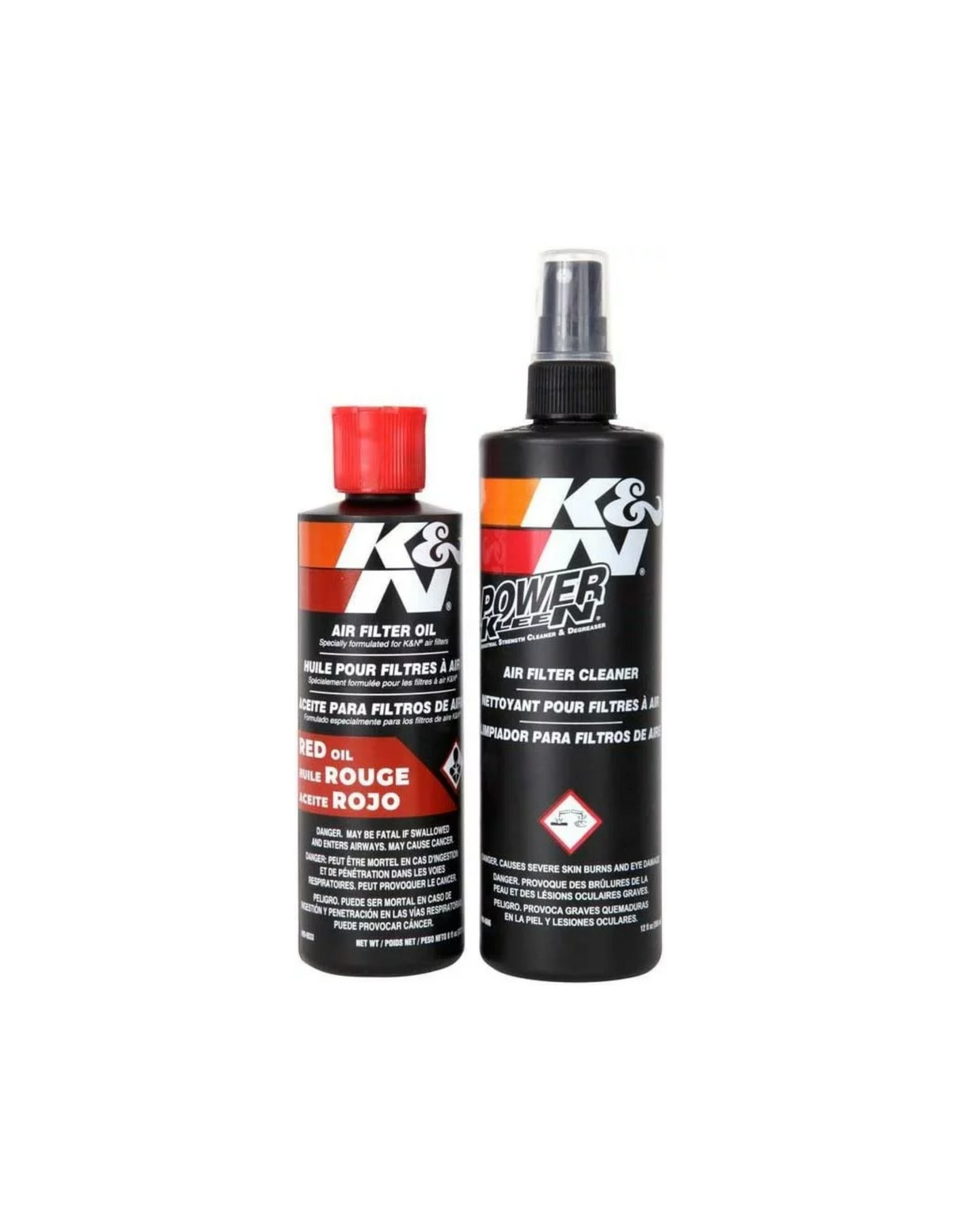 K&N Air Filter Cleaning Kit, Squeeze Bottle Filter Cleaner and Red Oil Kit, Service Kit-99-5050