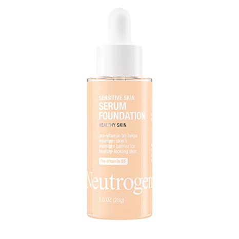 Neutrogena Healthy Skin Sensitive Skin Serum Foundation with Pro-Vitamin B5, Color Correcting & Pore Minimizing Liquid Foundation & Face Serum