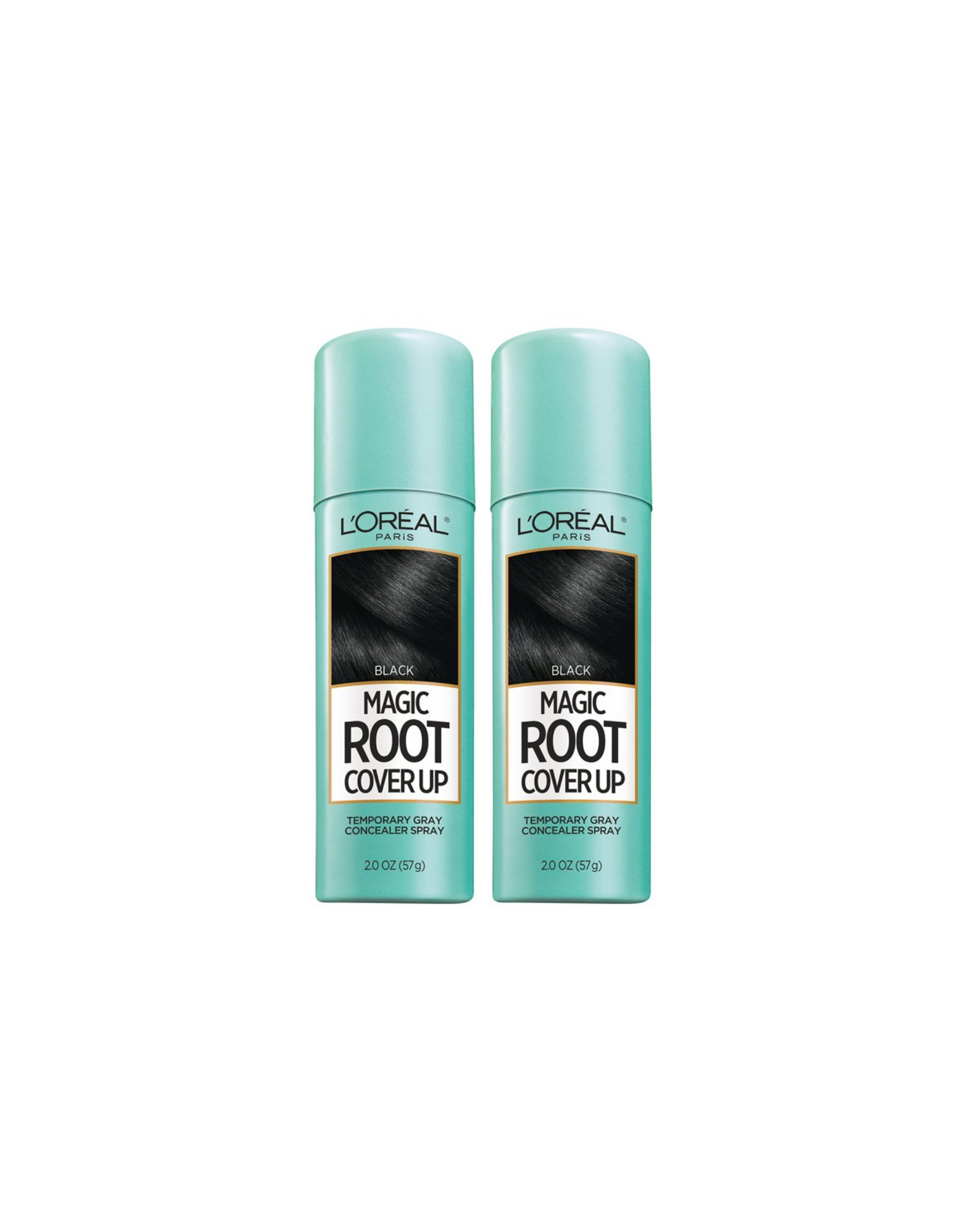 L'Oreal Paris Hair Color Root Cover Up Hair Dye, Black, 2 oz (Pack of 2)