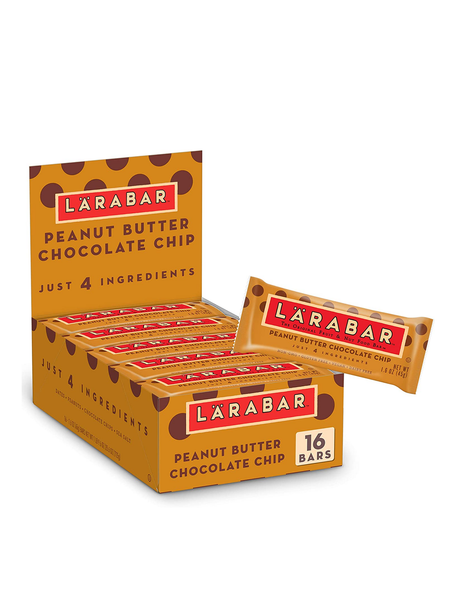 Larabar Peanut Butter Chocolate Chip, Gluten Free Fruit & Nut Bars, 1.6 oz each, 16 ct