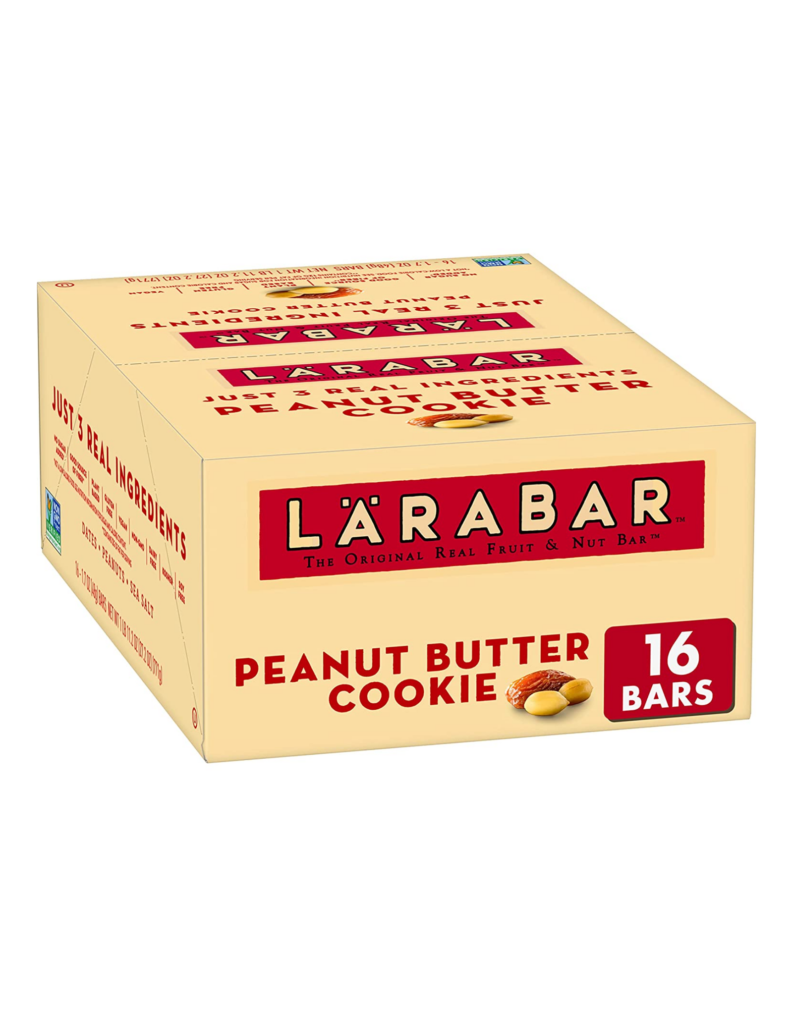 Larabar Peanut Butter Cookie, Original Real Fruit and Nut Bar, 1.7 oz, 16 Count