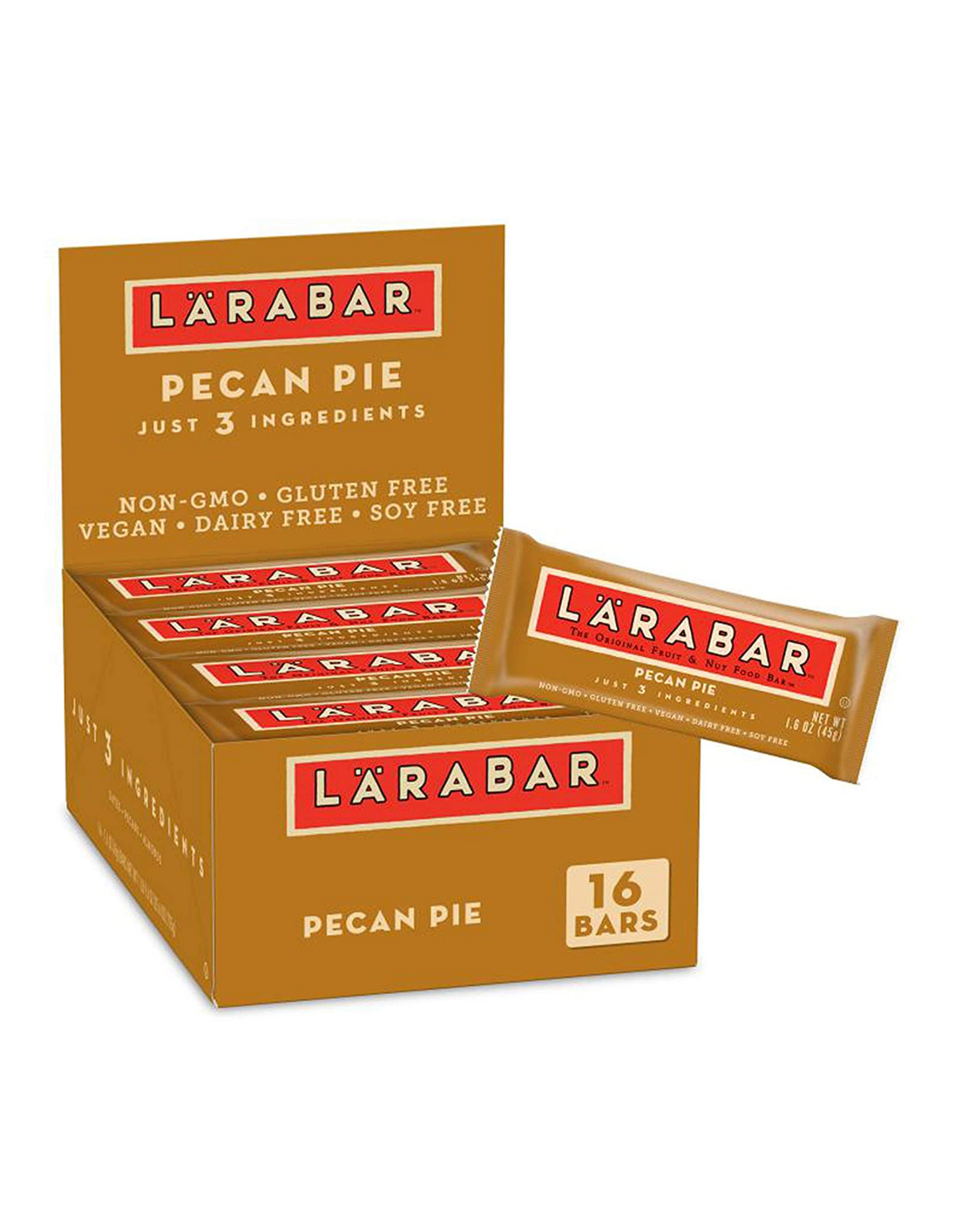 Larabar Pecan Pie, Original Real Fruit and Nut Bar, 1.7 oz, 16 Count