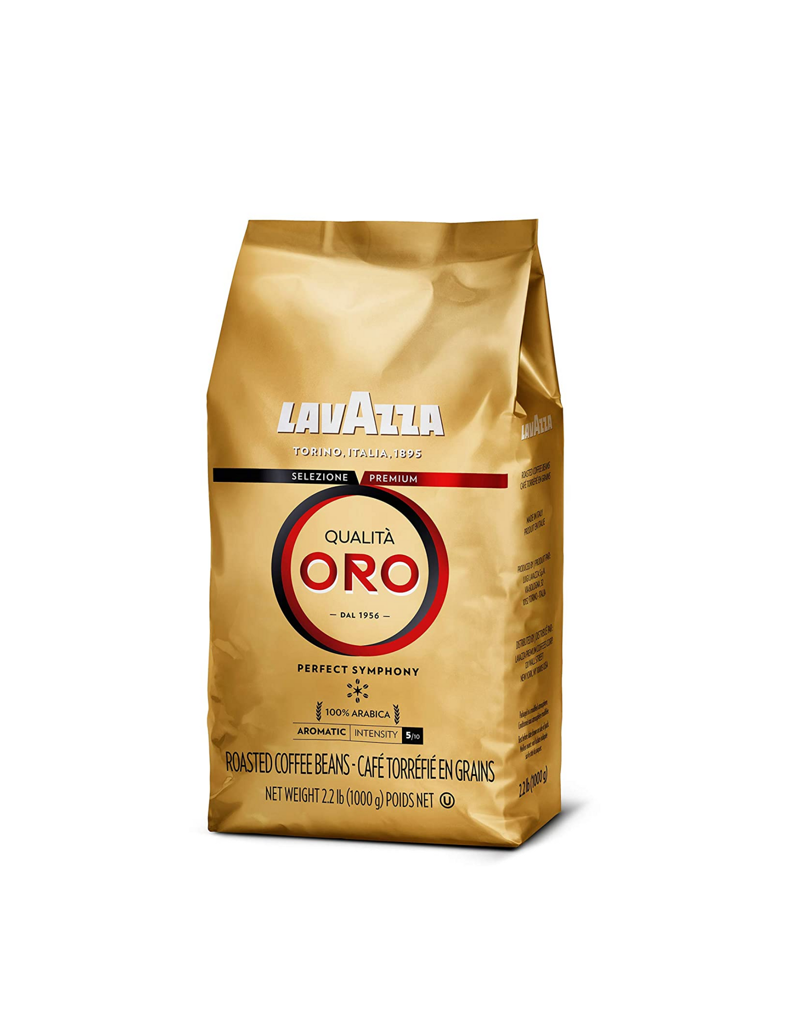 Lavazza QualitÃ Oro Whole Bean Blend, 100% Arabica, Medium Roast, 2.2 lb. bag