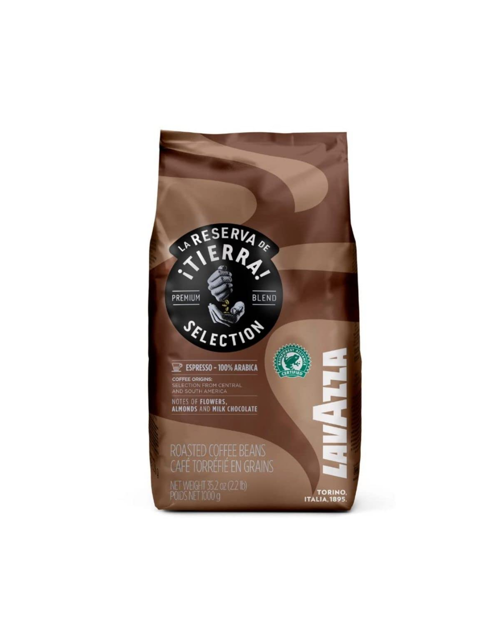 Lavazza Tierra! Selection Whole Bean Coffee Blend, 100% Arabica, Medium Roast, 35.2 oz (2.2 lb)