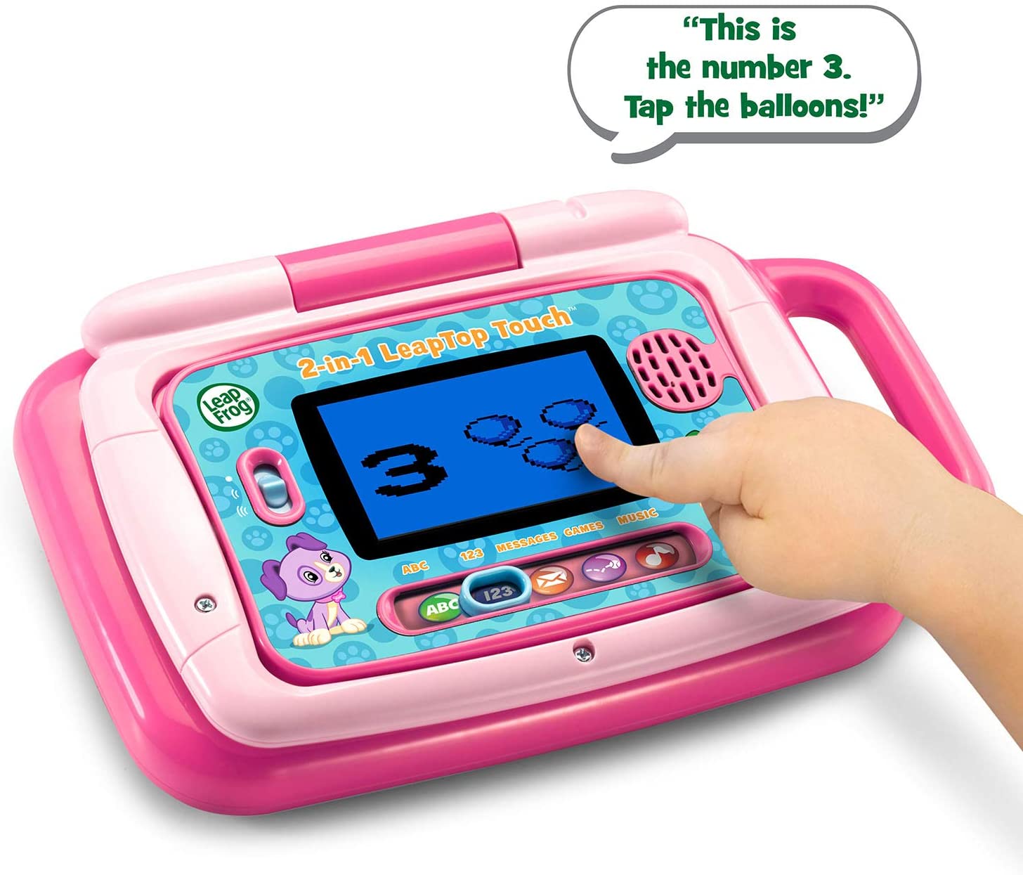 LeapFrog 2-in-1 LeapTop Touch, Pink -  Laptop Pretend Laptops For Toddlers
