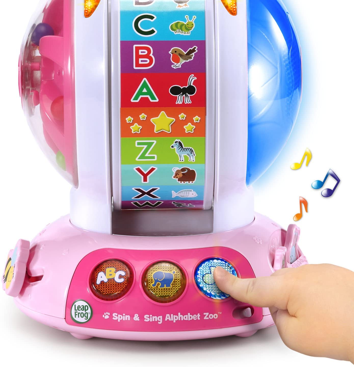 LeapFrog Spin and Sing Alphabet Zoo, Pink - Introduces letters A-Z and animal names and sounds