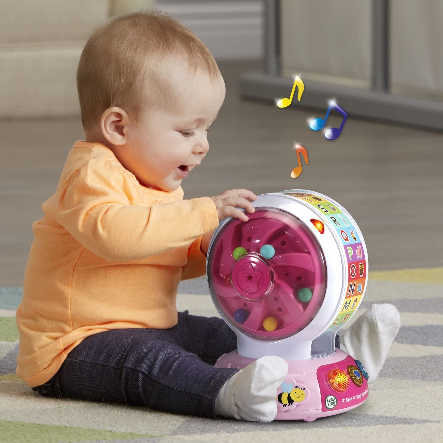 LeapFrog Spin and Sing Alphabet Zoo, Pink - Introduces letters A-Z and animal names and sounds