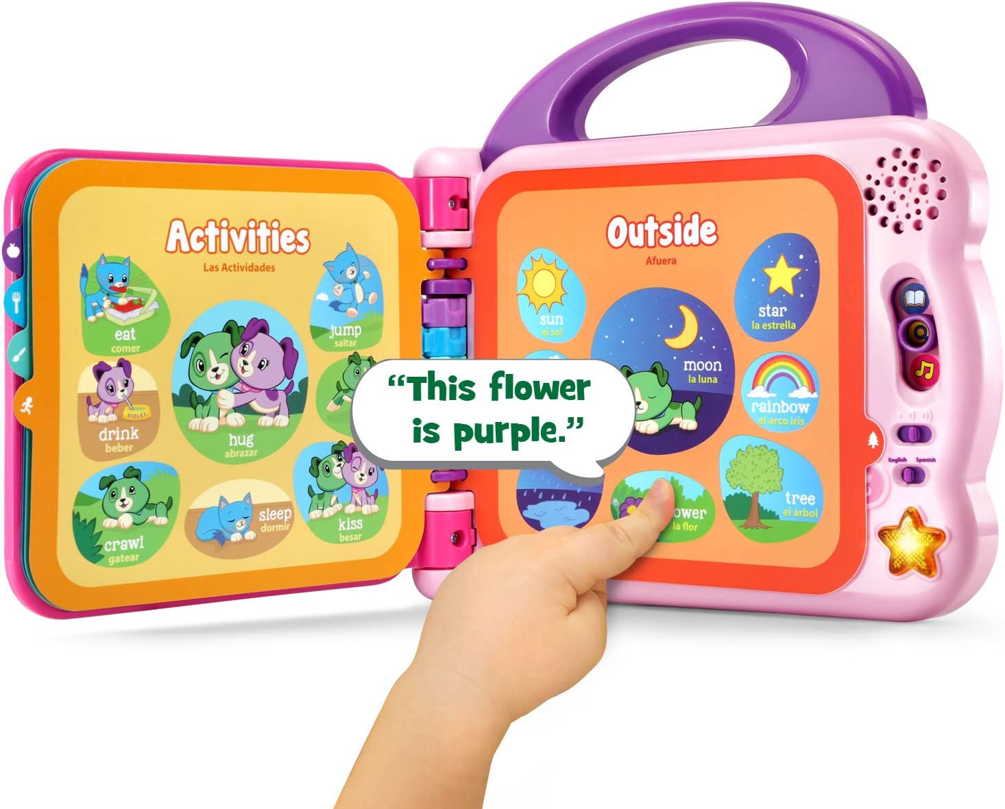 LeapFrog Spin and Sing Alphabet Zoo, Pink & Scout and Violet 100 Words Book, Purple