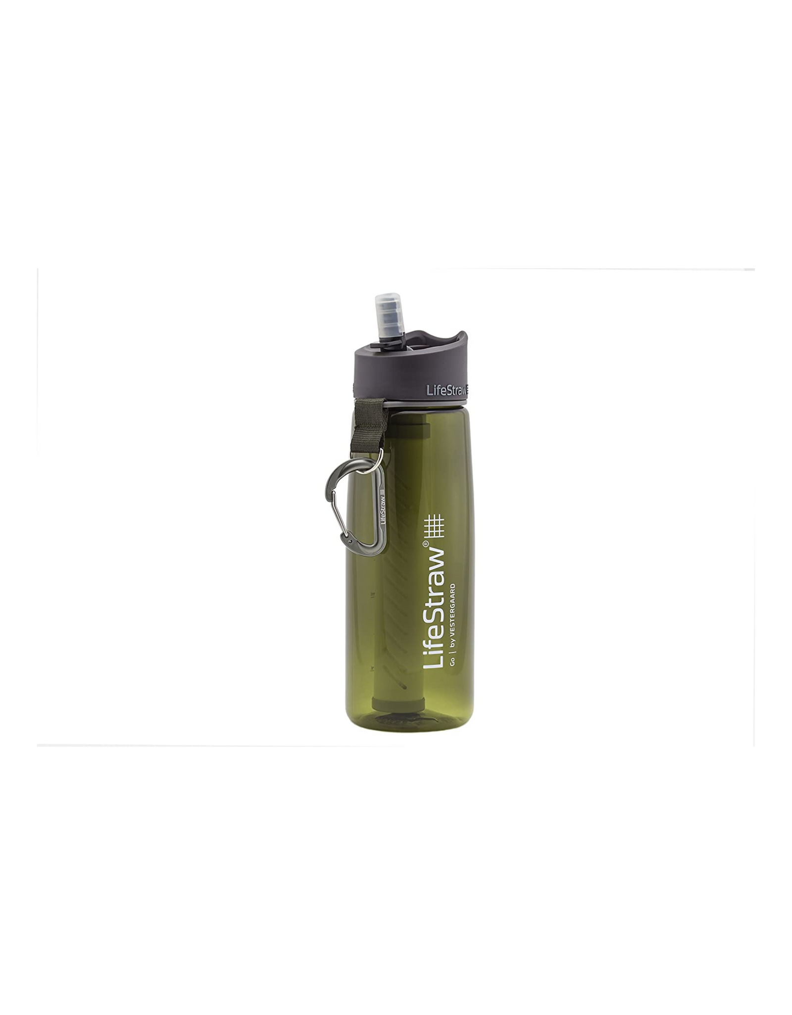 LifeStraw Go Bottle 2 Stage with Integrated Filter Straw, Green
