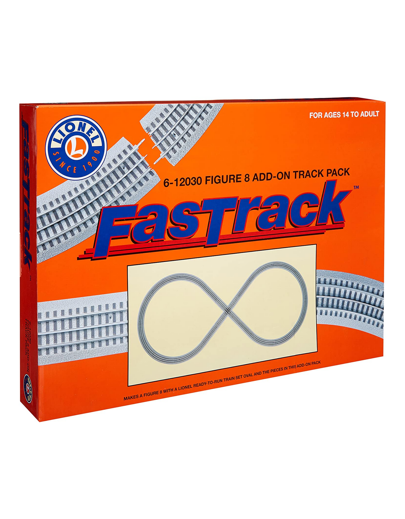 Lionel FasTrack Figure-8 Add-On Track Pack, Electric O Gauge - For Ages 14 To Adult
