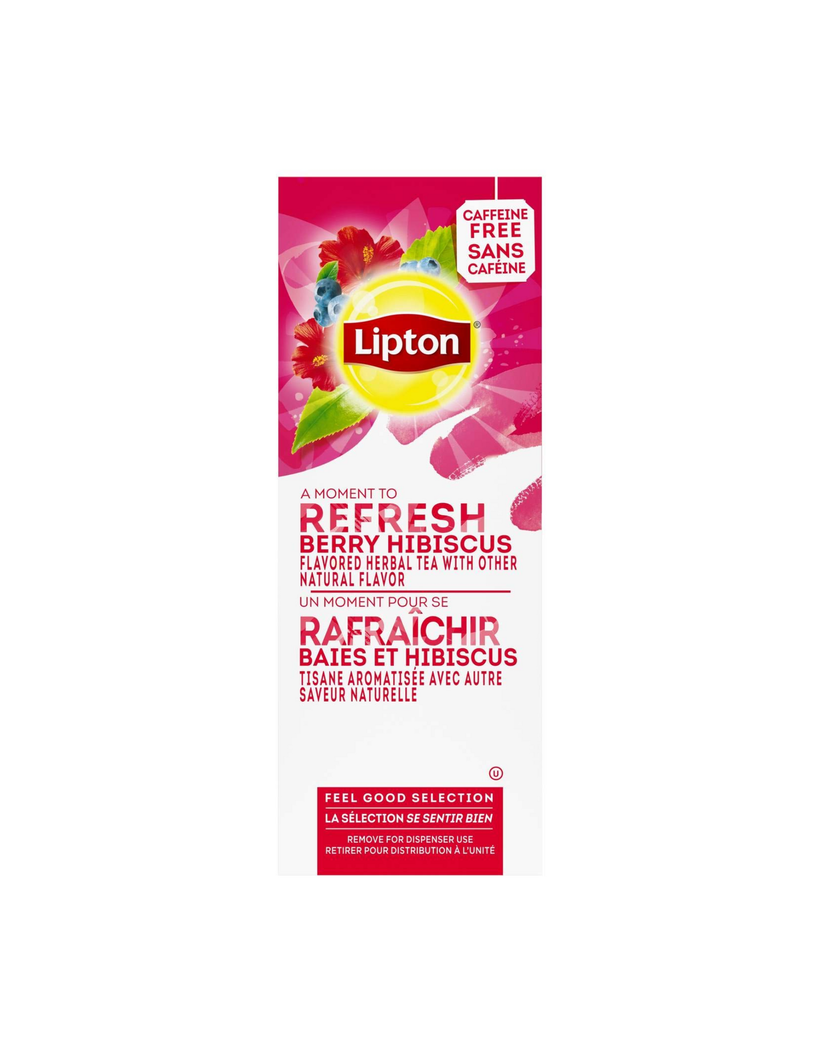 Lipton Berry Hibiscus Enveloped Hot Tea Bags, 28 Ct (Pack of 6)