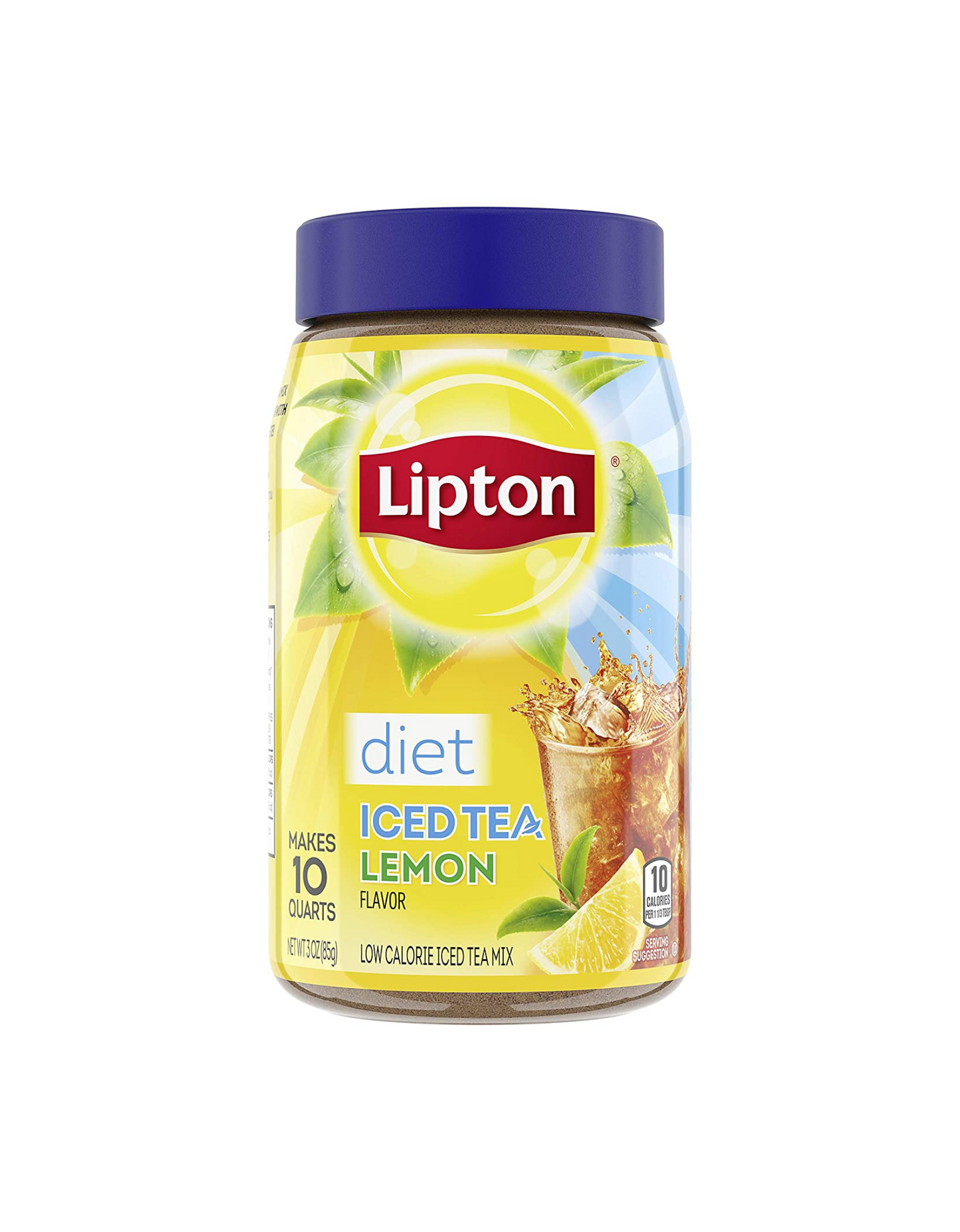 Lipton Diet Iced Tea Mix, Iced Tea Lemon, Makes 10 Quarts (Pack of 12)