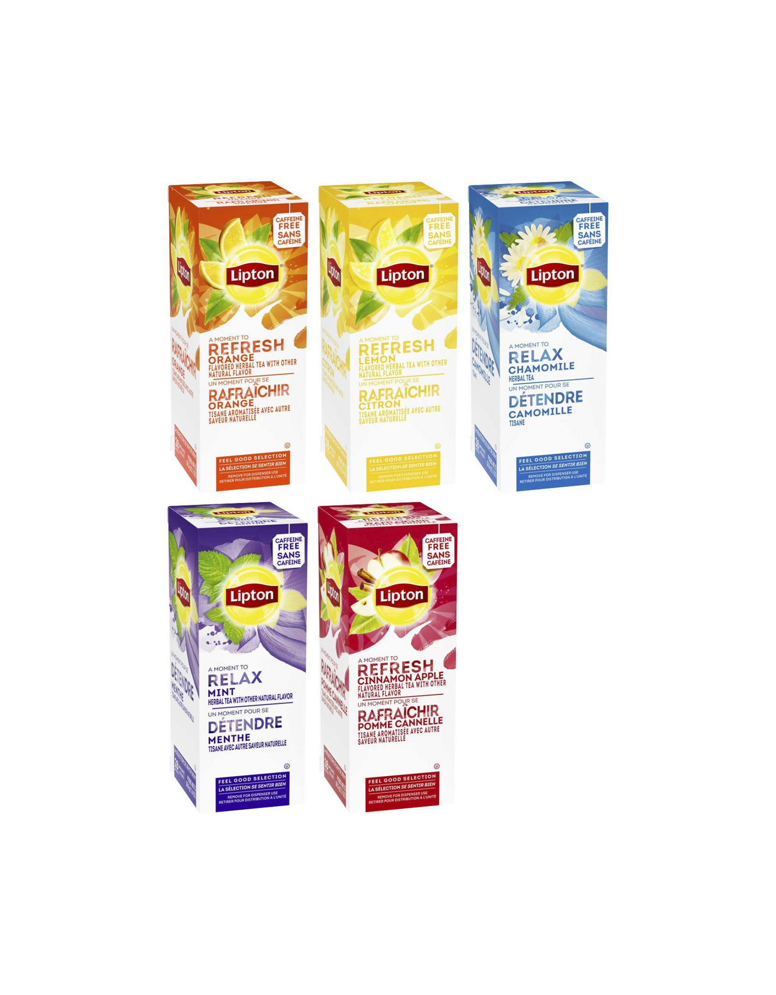 Lipton Herbal Variety Pack Enveloped Hot Tea Bags, 28 Ct (Pack of 6)