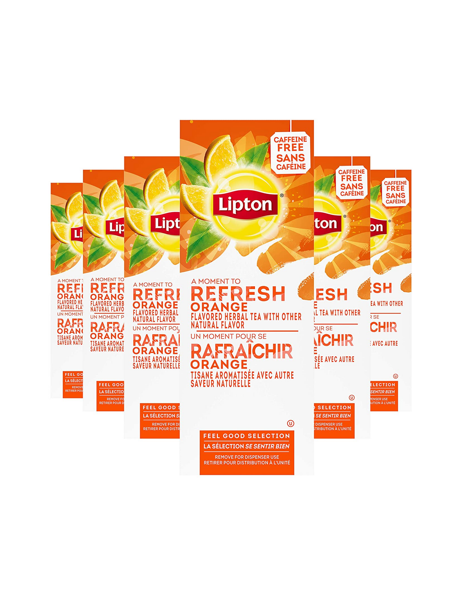 Lipton Orange Enveloped Hot Tea Bags, 28 Ct (Pack of 6)