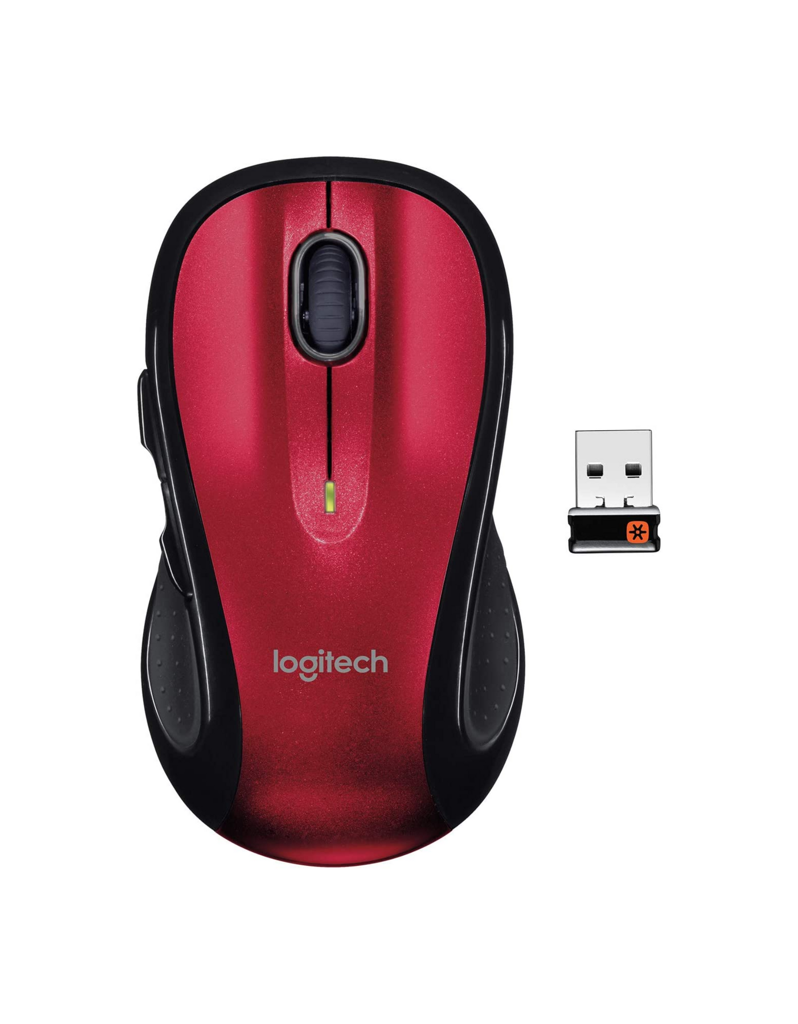 Logitech M510 Wireless Computer Mouse with USB Receiver, Red