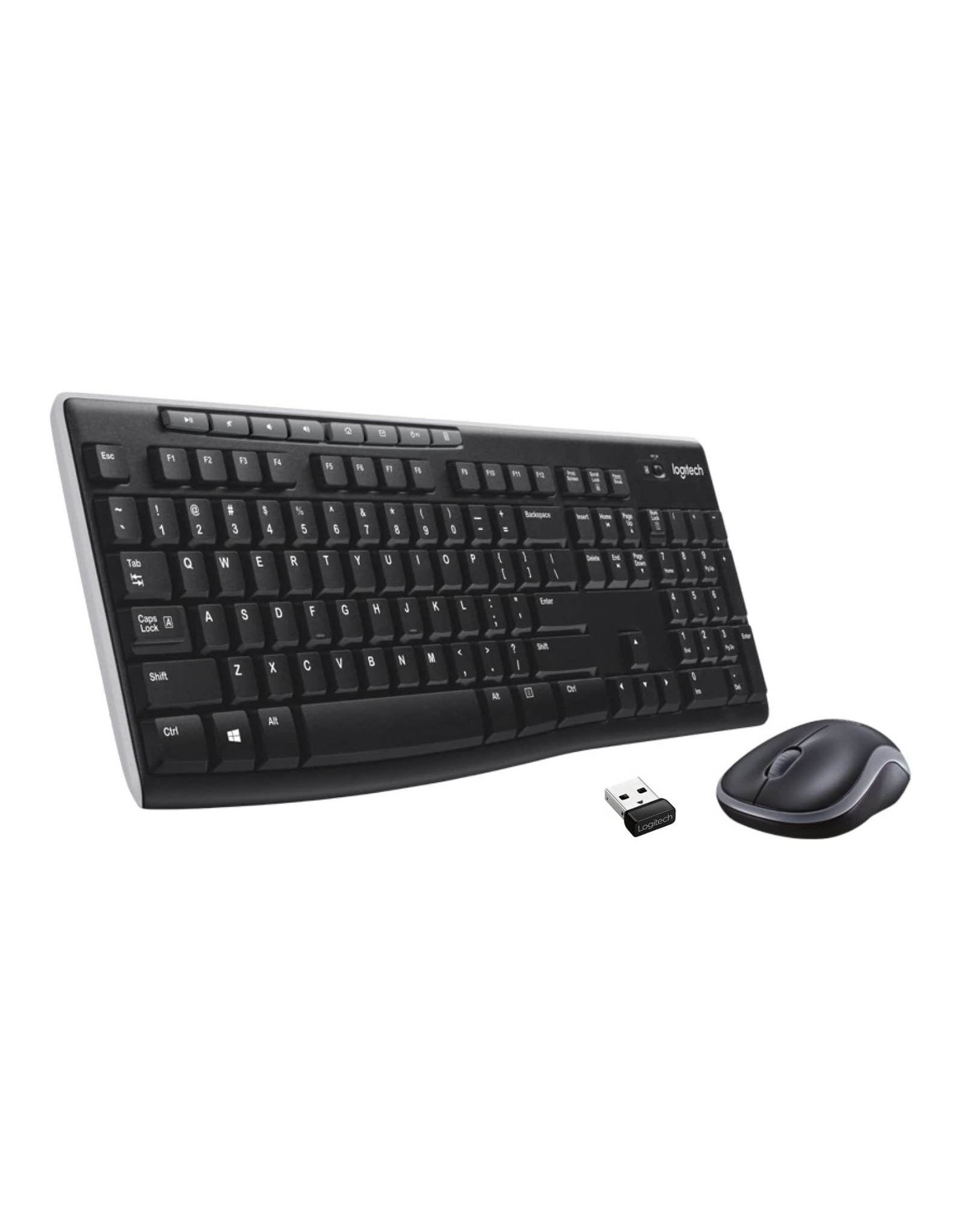 Logitech MK270 Wireless Keyboard And Mouse Combo, 2.4 GHz Wireless, Black