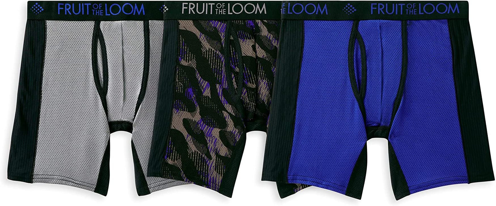 Fruit of the Loom Men's Micro Mesh Boxer Briefs, Flex Side Panels
