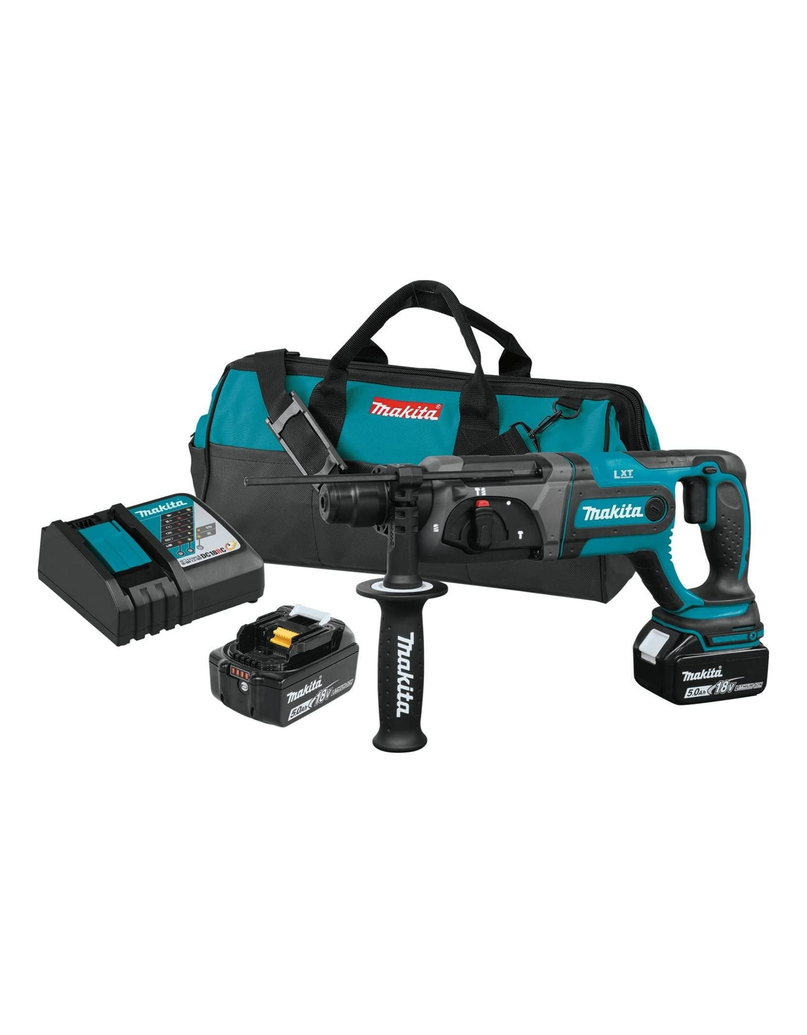 Makita XRH04T 18V LXT Lithium-Ion Cordless 7/8 Inch Rotary Hammer Kit, Accepts Sds-Plus Bits (5.0Ah)