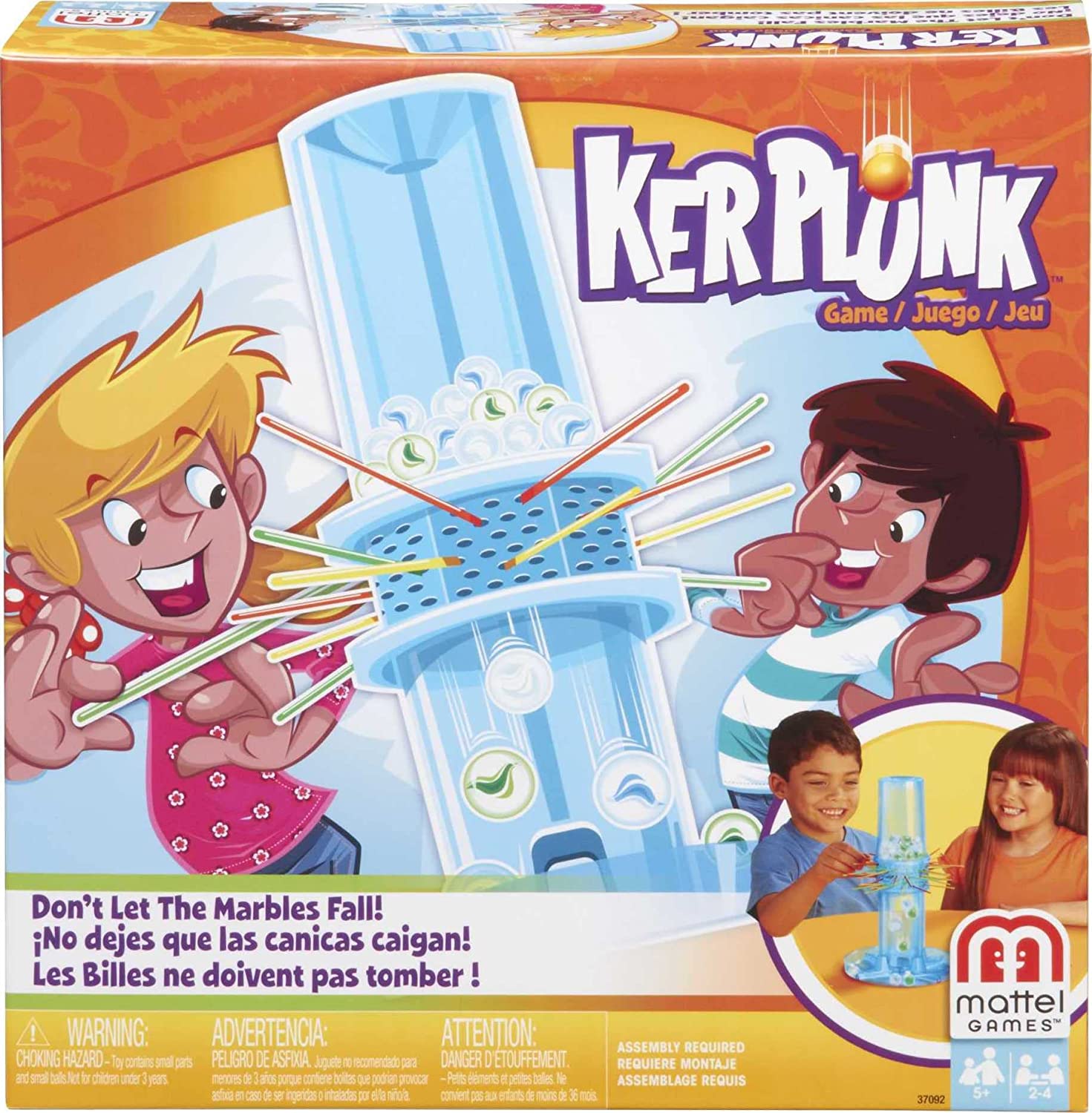 Mattel Games Kerplunk Classic Kids Game - with Marbles, Sticks and Game Unit