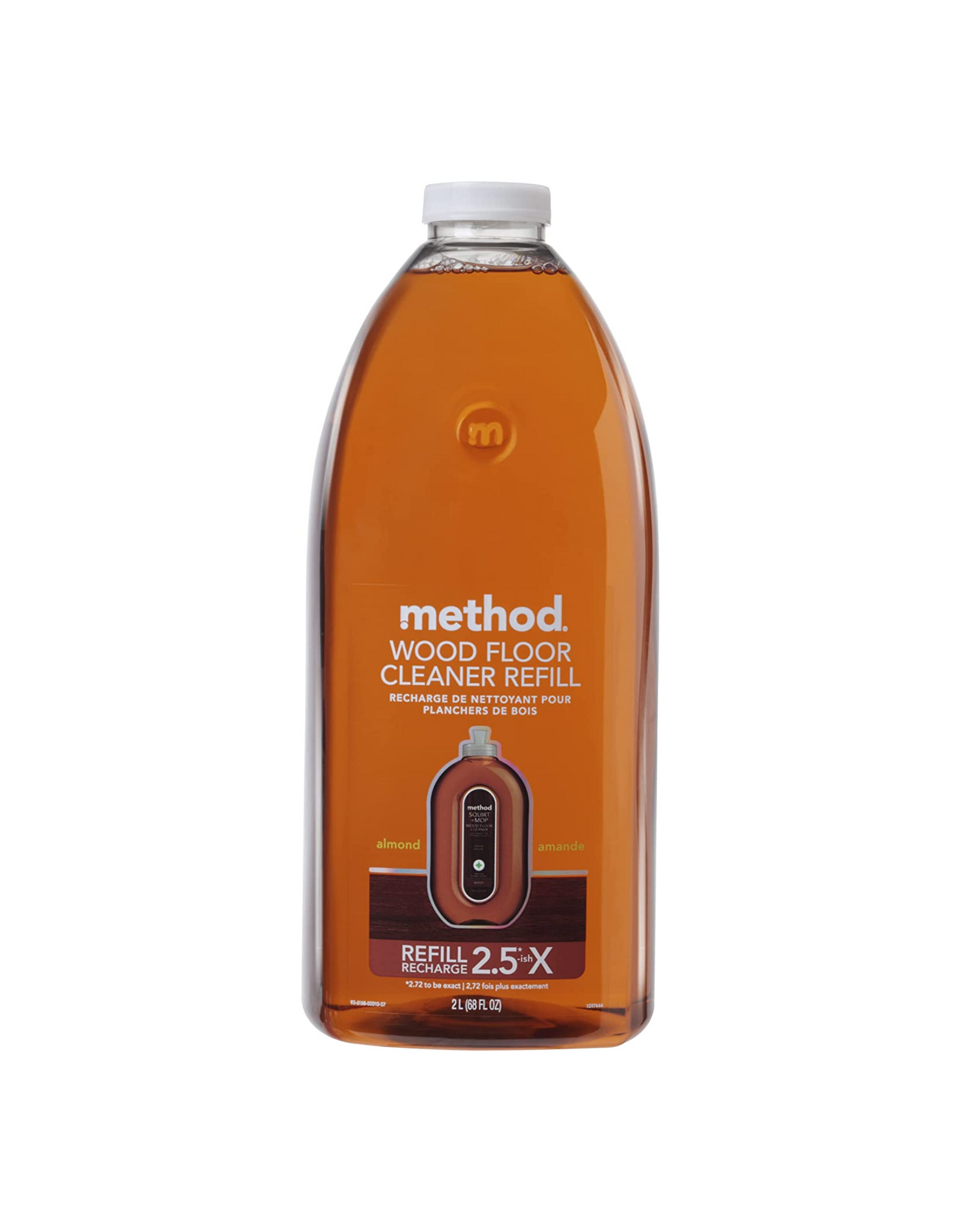 Method Hardwood Floor Cleaner Refill, Almond Scent, 2 L , Packaging May Vary