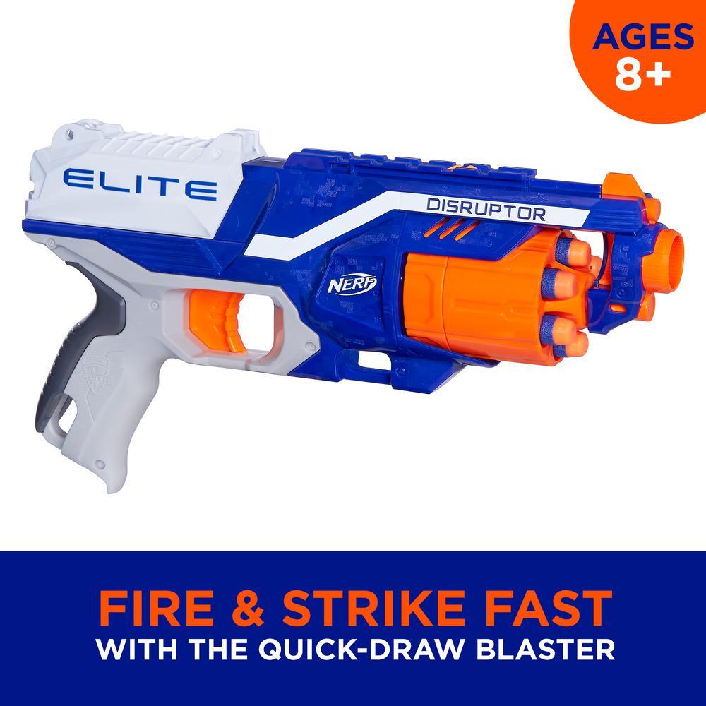 NERF Disruptor Elite Blaster - Includes 6 Nerf Elite Darts and for Ages 8 years and up