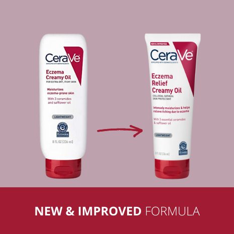 CeraVe Eczema Relief Creamy Oil, 8 Oz - with Colloidal Oatmeal, Ceramides and Safflower