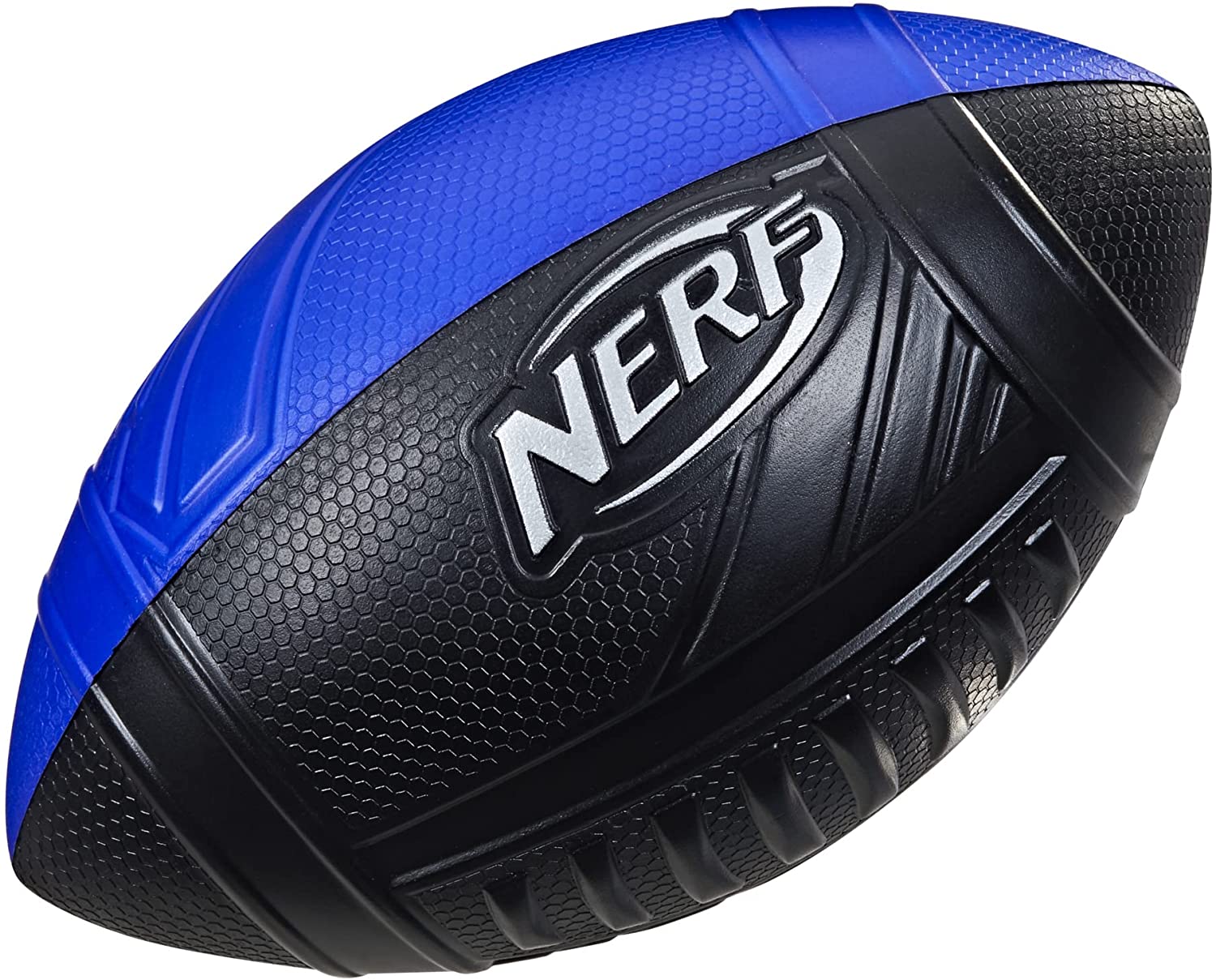 Nerf Pro Grip Classic Foam Football, Blue - Easy to Catch and Throw and Indoor Outdoor Play