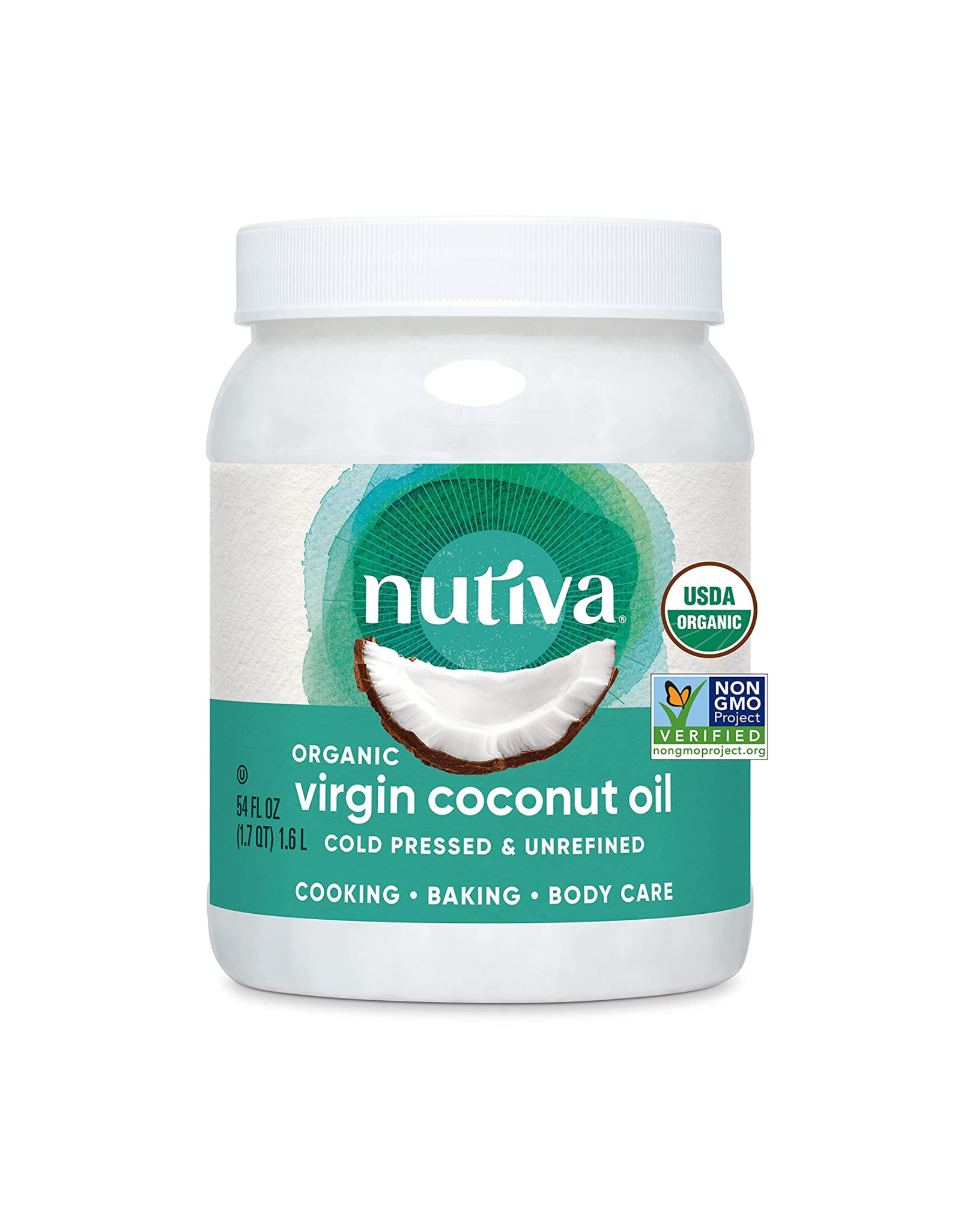 Nutiva Organic Cold-Pressed Virgin Coconut Oil, 54 Fl Oz (1 Pack)