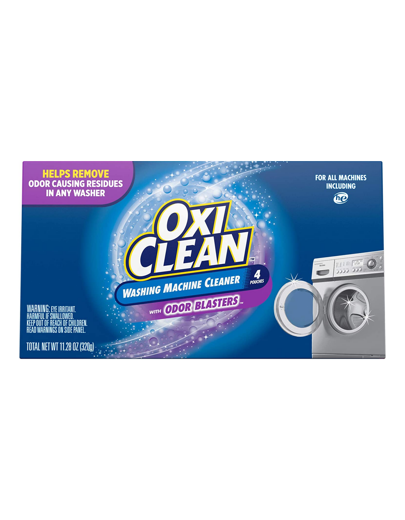 OxiClean Washing Machine Cleaner with, ODOR BLASTERS, Helps Remove Odor Causing Residues In  Any Washers, 4 Ct