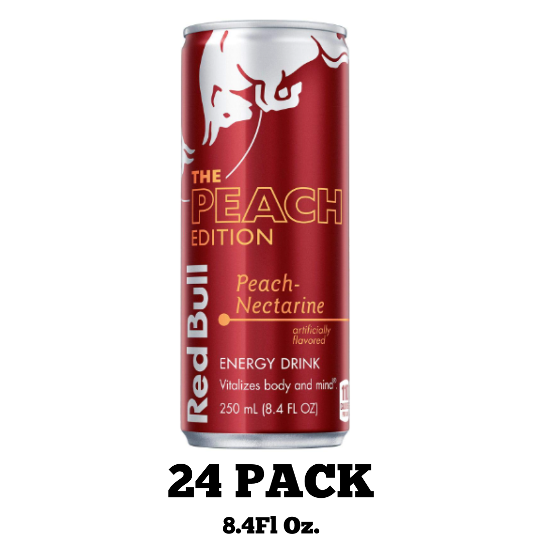 Red Bull Energy Drink, Peach-Nectarine, 8.4 Ounce - Pack of 24