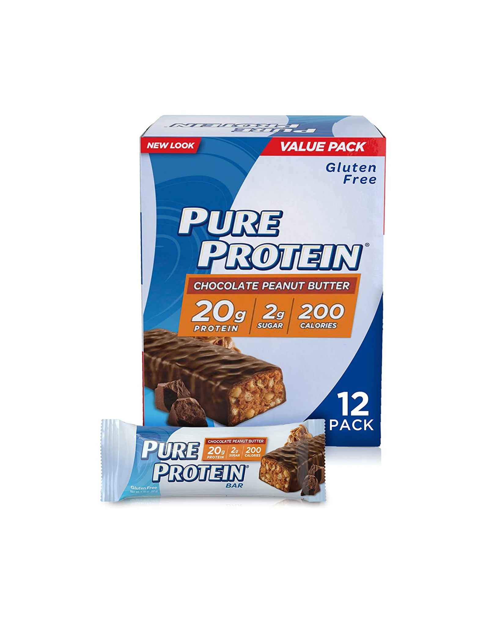 Pure Protein Bars, High Protein, Chocolate Peanut Butter, 1.76 oz, 12 Pack