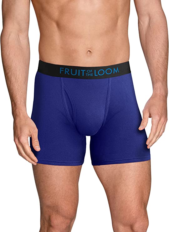 Fruit of the Loom Men's Premium Breathable Boxer Briefs, Regular & Short Leg
