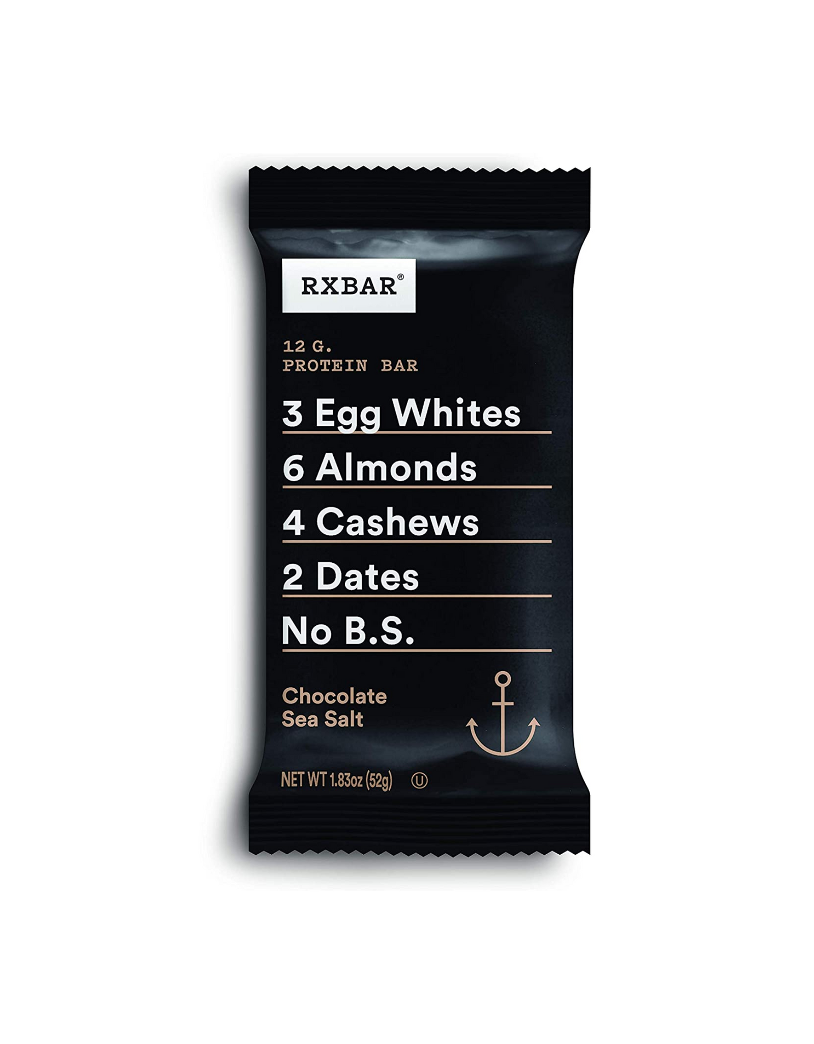 RXBAR Chocolate Sea Salt, Protein Bar, High Protein Snack, Gluten Free, 1.83 Oz Bar, (24 Total Bars)