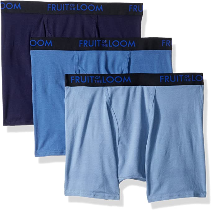 Fruit of the Loom Men's Premium Breathable Boxer Briefs, Regular & Short Leg