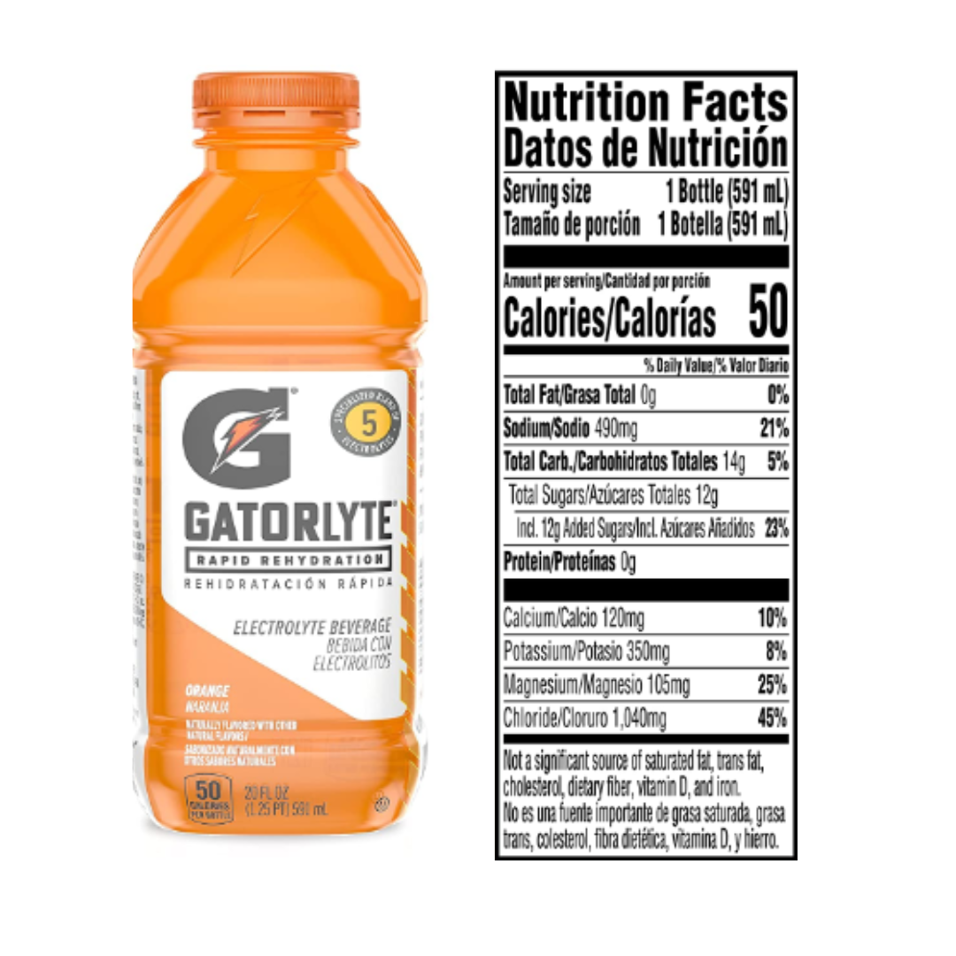 Gatorlyte Rapid Rehydration Electrolyte Beverage, 3 Flavor Variety Pack, 20 Ounce - 12 Pack
