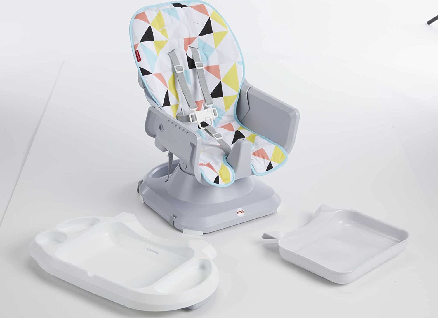 Fisher-Price SpaceSaver High Chair, Windmill - with 2 height adjustments & 3 recline positions