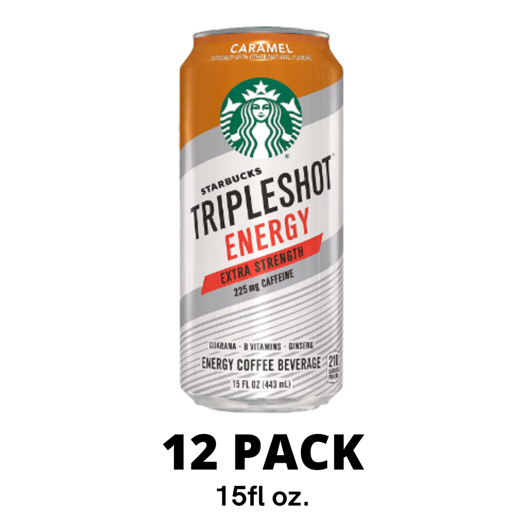 Starbucks Tripleshot Energy Extra Strength Espresso Coffee Beverage, Caramel, 15 Ounce - Pack of 12