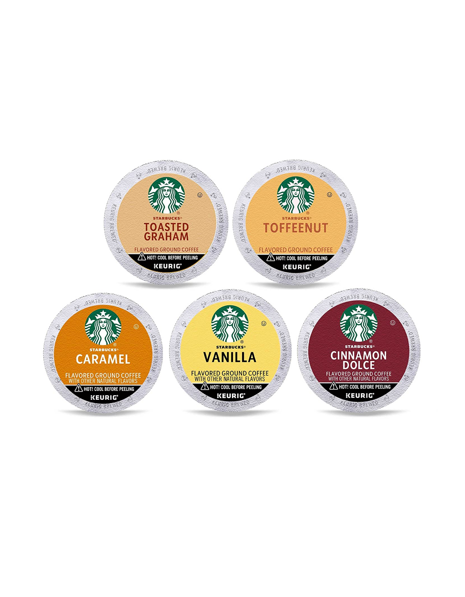 Starbucks K-Cup Coffee Pods, Flavored Coffee Variety Pack, 100% Arabica, 1 box (40 pods)