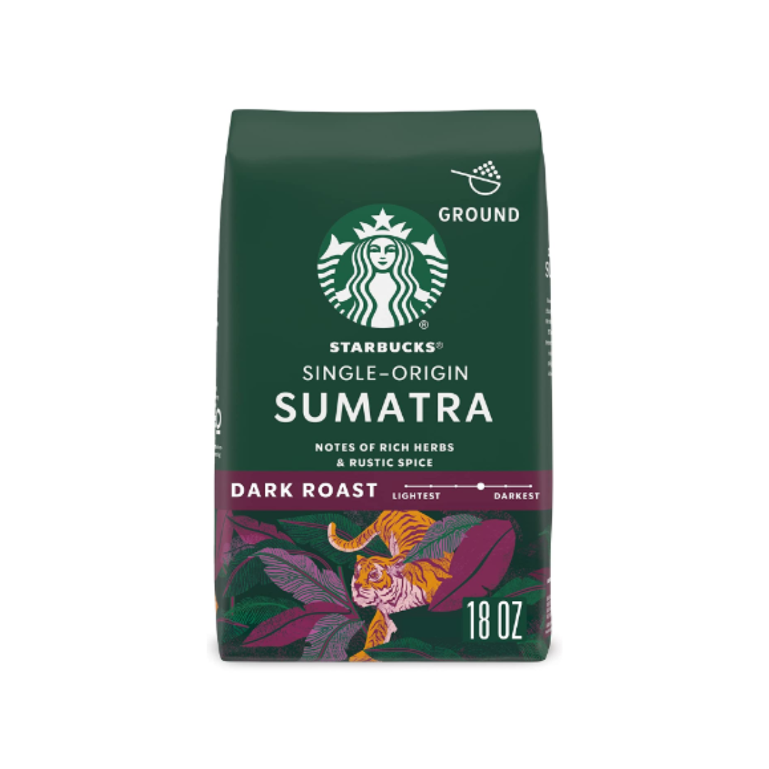 Starbucks Sumatra Single-Origin, Ground Coffee 18 Ounce - Pack of 1 Packaging May Vary
