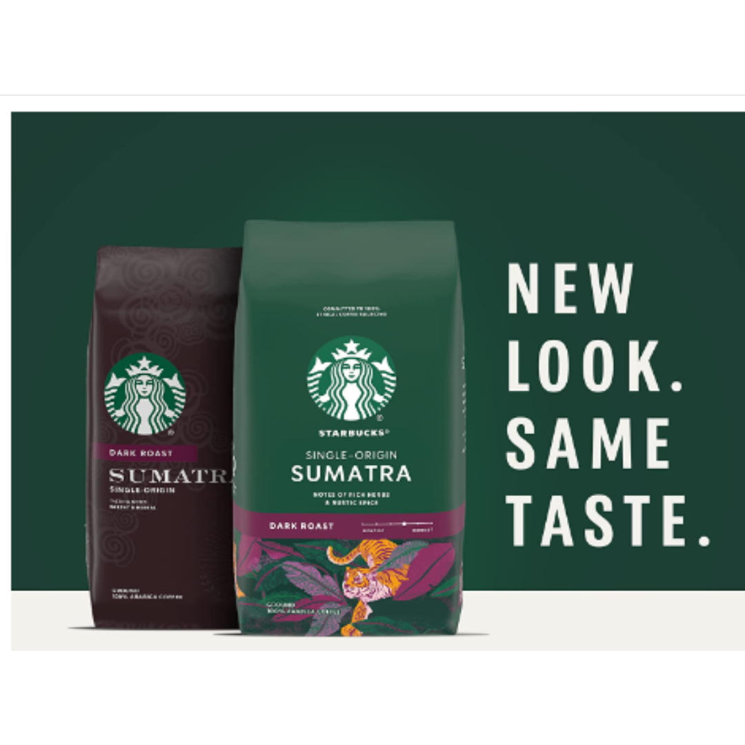 Starbucks Ground Coffee, Dark Roast Coffee, Sumatra, 100% Arabica, 18 Ounce - 6 Pack