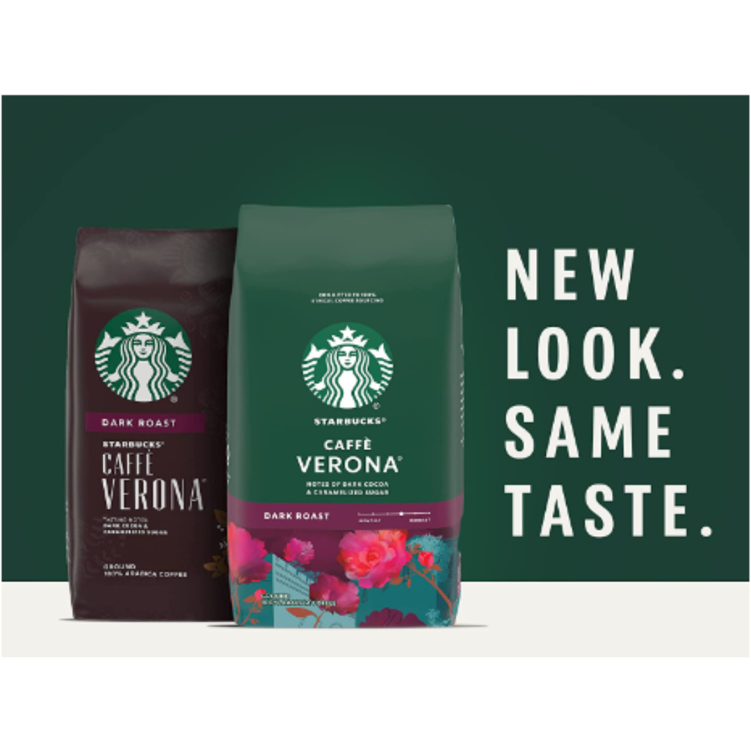 Starbucks Ground Coffee, Dark Roast Coffee, Caffè Verona, 100% Arabica, 18 Ounce - 6 Pack